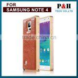 Luxury Premium Genuine Leather Case for Samsung Galaxy Note 4 Bumper Case thumbnail-3