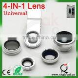 New Product Mobile Phone Camera Lens 4 in 1 Universal Fish Eye Lens+Macro+Wide Angle+Telephoto Lens thumbnail-4