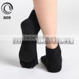 Sexy Hot Teen Girl Custom Made Socks Black Anti Slip Yoga Pilates Toe Socks