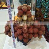 New Arrived Artwork Litchi Agalmatolite Crystal Stone Trees Ornaments For Sale