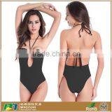 Women Sexy Thin Cozy Spandex Nylon Halter Slimming Swimsuit 5 Colors thumbnail-2