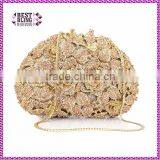 2016 Newest Latest India Rhinestone Crystal Gold Rose Pattern Party Wear Clutch Gem Purse (88162A-C) thumbnail-1