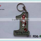 Number 1 Sterling Bank Waterproof Keychain Promotion Custom Keycahin