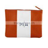 Travel Faux Leather Colorfield Zip Pouch thumbnail-2