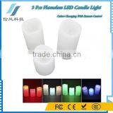 3Pcs Flameless LED Candle Light Colors Changing Candle With Remote Control