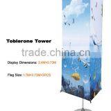 Toblerone Tower, New Flag of Carbon Frame Beach Flag With Spike & Sublimation Flag.