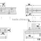 SS-222 Double Swing Glass Door Floor Spring , Stainless Steel Glass Door Floor Hinges/Floor Spring thumbnail-4