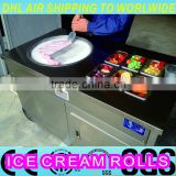 Ice cream frying pans machine with two flat pans
