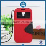 LZB Fashion Contrast Color Series View Windows Funky PU Leather Case for Alcatel 6036 thumbnail-5