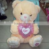 plush bear with heart