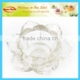 flower shaped glass tealight candle holder