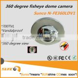 vandalproof 360 degree webcam with night vision ,fish eye wide angle