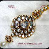 White Kundan Tikka thumbnail-1