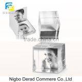 Roating Acrylic Cube Crystal Photo Frame Frameless Picture Frame thumbnail-1