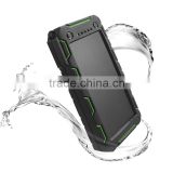 2016 high quality 15000mah waterproof solar power bank charger