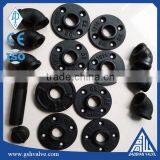 Malleable Iron Black Color Nipple Tee Elbow Flange Pipe Fittings With Low Price