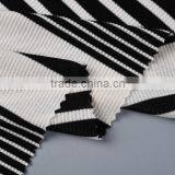 High Quality 100% Rayon Yarn Dyed Stripe Rib Knit Fabric thumbnail-2