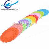 Colorful Flowers Large Size Silicone Placemat Cup Mat Round Heat Insulation Pad Table Placemat thumbnail-5