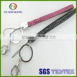 Top quality mock up rhinestone id badge holder lanyard