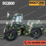 4WD Rough Terrain Forklift SG3500 Terrain Pallet Truck With CE thumbnail-1
