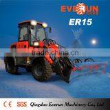Everun Brand New 1.5 Ton Small Shovel Loader With Snow Blade thumbnail-1