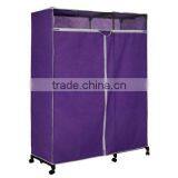 Purple Wardrobe Closet, Bedroom Non-wove Fabric Wardrobe thumbnail-2
