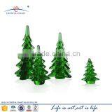 Christmas Glassware Set Green Black Clear Colored Glass Christmas Tree thumbnail-1