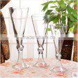 Trumpet Tall Stem Wedding Decoration Table Centerpieces Murano Glass Vases for Flower Arrangement thumbnail-1