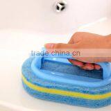 Q049 Plastic Handle Kitchen Cleaning Sponge Bath Brush thumbnail-2