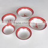 Cheap Porcelain Bowl,porcelain Set of 5pcs Bowl Set,ceramic Salad Bowl With Decal thumbnail-2