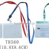 Promotional Portable PVC Transparent Business Card Pouch With Lanyard thumbnail-1