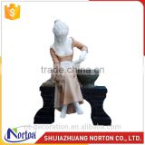 Mable siting elegant girl on the bench ancient greek sculpture NTMS-055Y