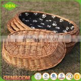 Hot sale cheap indoor cat houses wicker rattan pet house for dog