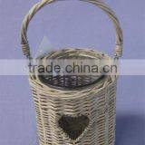Wicker Candlestick Holder Heart Shape thumbnail-1