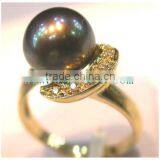 Purple Pearl Ring Tahitian Ring thumbnail-5
