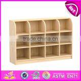 New Design Cartoon Bus Shape Multi Storage Shelf Wooden Kids Storage Cabinet W08C208 thumbnail-6