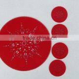 2016 Colorful Round Cup Polyester Coasters Custom Fabric Mats thumbnail-4