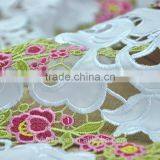 Laser Embroidered Floral Applique Voile Lace Fabric thumbnail-3