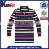 Bulk High Quality Long Sleeve Stripe Men's Polo Shirt thumbnail-1