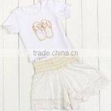 2017 High Quantity Baby Spring/summer Outfits Lace Petti Set thumbnail-6