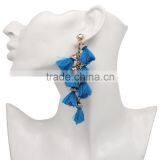 Bohemian Colorful Tassel With Rhinestone Dangle Earrings for Women Jewelry thumbnail-5