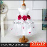 MGOO Gorgeous Children Girls Rose Red Ball Gown Fairy Dress 9 Years Waist Dress Festival Formal Pageant Dress C103 thumbnail-1