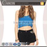 Blue Slim-fit Sleeveless Summer Sexy Women Vest thumbnail-1