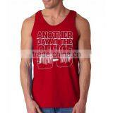 100% Cotton Custom Design Wholesale Stringer Mens Tank Top With Printing thumbnail-2