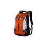 Orange 600D Polyester Travel / School / Laptop Backpack Bags With Large Capacity