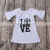 2016 Yawoo Long Sleeve Soccer Embroidery Cotton Cute Kids Shirt Baby Girls Top Design thumbnail-2