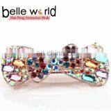 2015 Latest Fashion Bow Rhinestone Barrette Hair Clip thumbnail-1