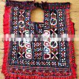 Vintage Handmade Banjara Thread Work Yoke Neck Patch- Vintage Colourful Embroidered Thread Work Patch