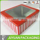 Tinplate Case Tin Can Metal Packing Box With PVC Window