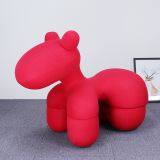 Hot Selling Popular Living Room Children Fiberglass Puppy Pony Chair thumbnail-4